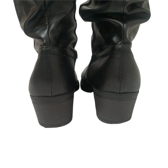 Time and Tru Leather Slouch Tall Boots Size 10 - Picture 8 of 14